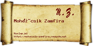 Mohácsik Zamfira névjegykártya